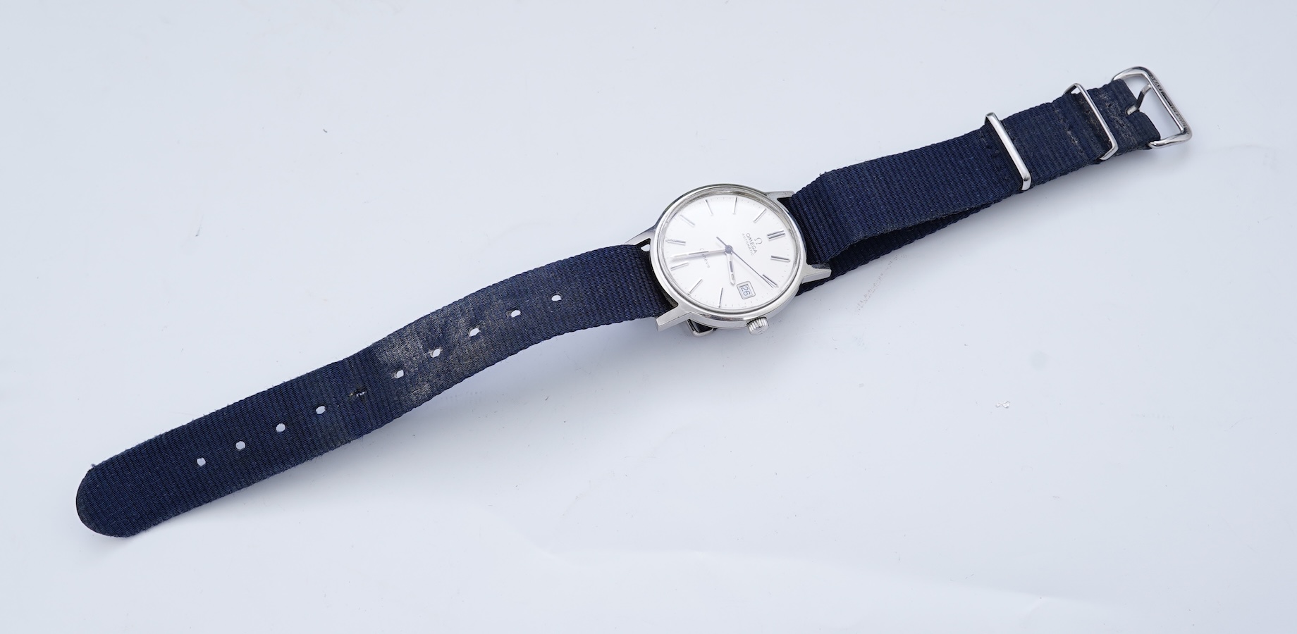 A gentleman's early 1970's stainless steel Omega Automatic wrist watch